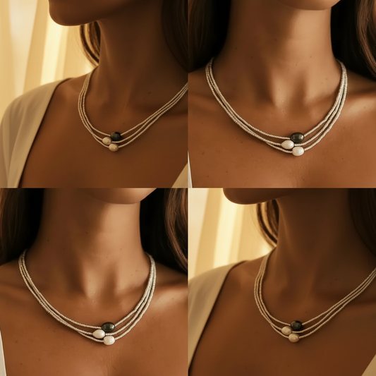 Collana di perle in stile antico